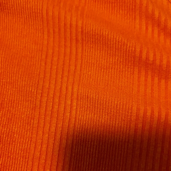 Zara bright orange V-neck ribbed cropped cardigan NWT - Picture 5 of 9